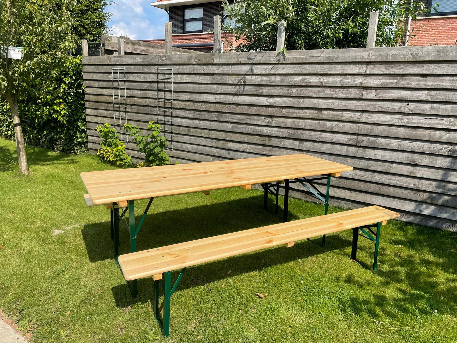 Biertafel set, Ophalen, Rechthoekig, Hout
