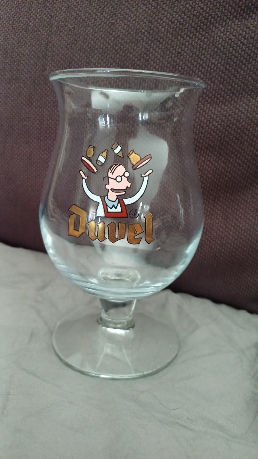 Speciaal duvel glas goochelaar, Ophalen of Verzenden, Zo goed als nieuw, Glas of Glazen, Duvel