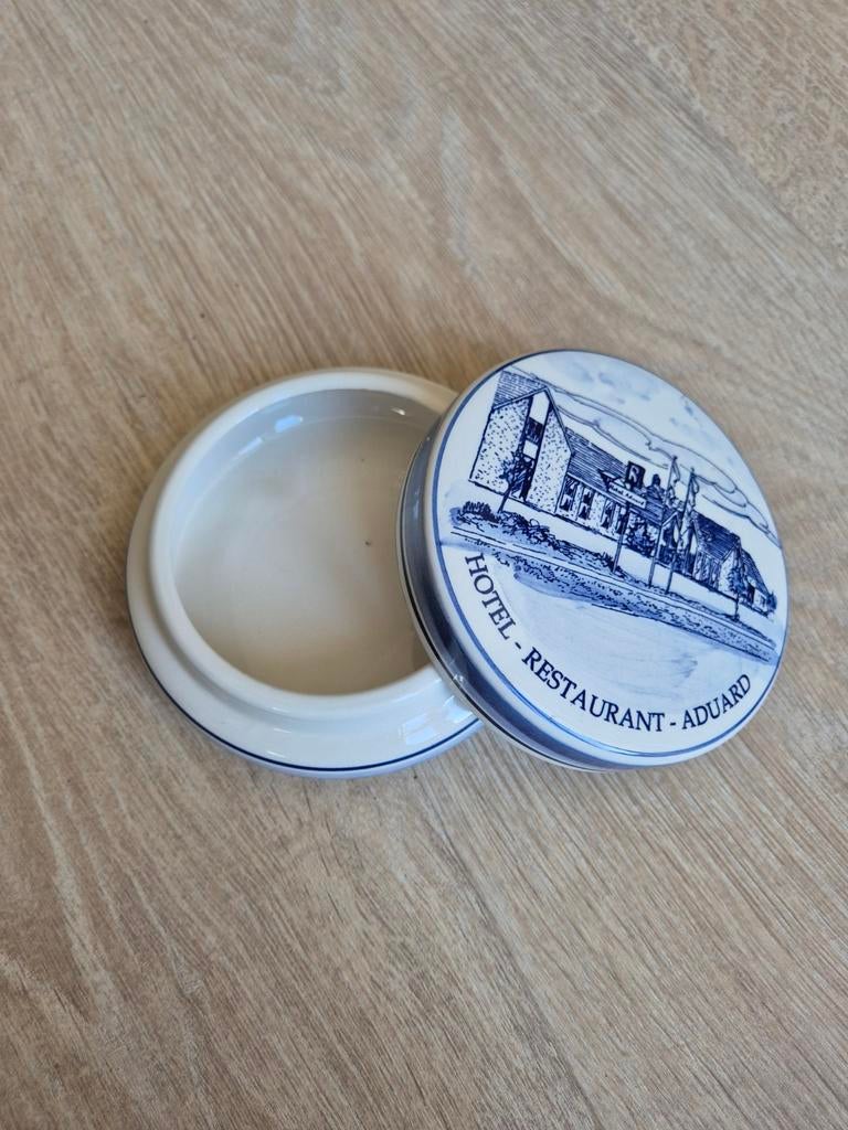Delfts Blauw Hotel-Restaurant Aduard Doosje - Vintage, Ophalen of Verzenden