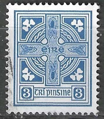 Ierland 1922/1924 - Yvert 45 - Keltisch kruis - 3 p.  (ST), Verzenden, Gestempeld