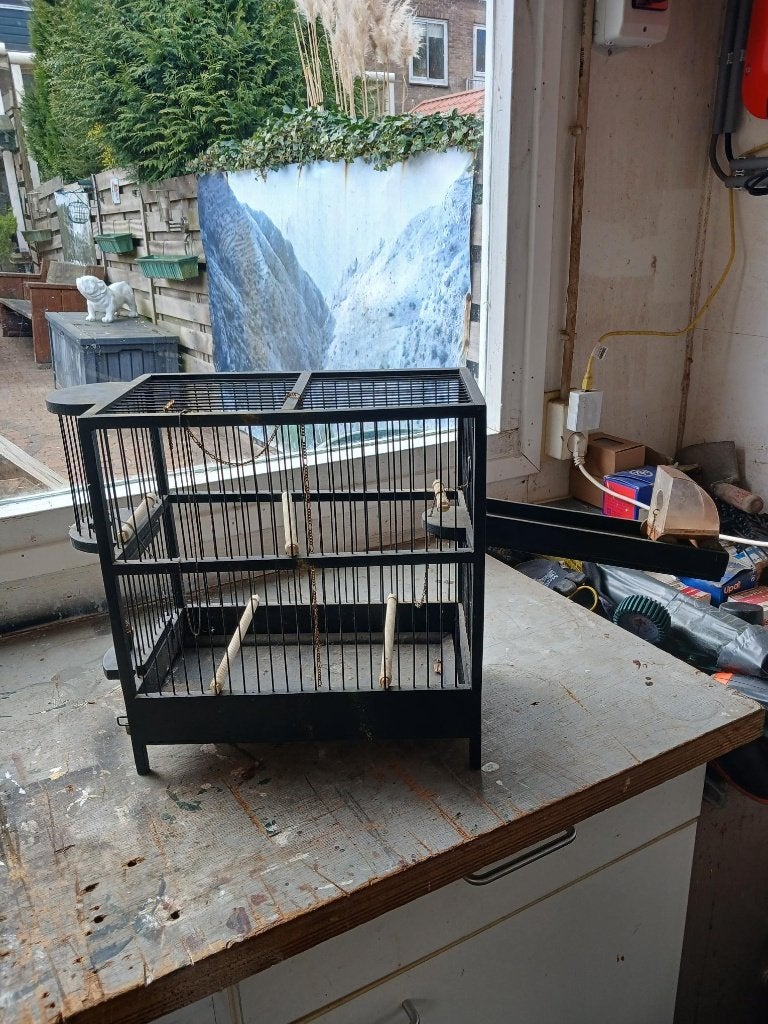 Opleer kooi t.b.v. Putter, Dieren en Toebehoren, Ophalen, Gebruikt, Hout, Vogelkooi