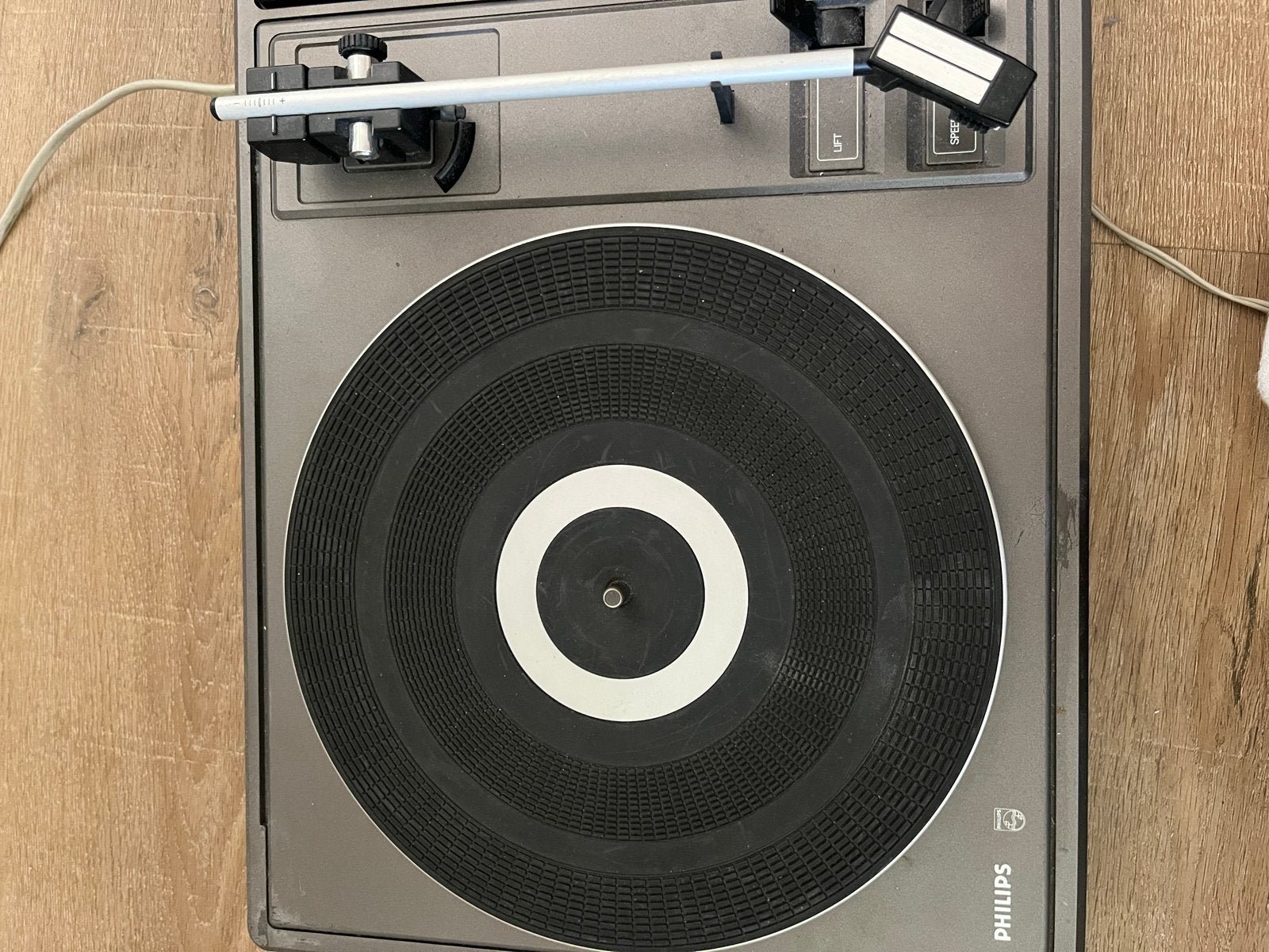 Vintage Philips Platenspeler met Speakers - Goede Staat, Ophalen, Philips, Gebruikt, Automatisch