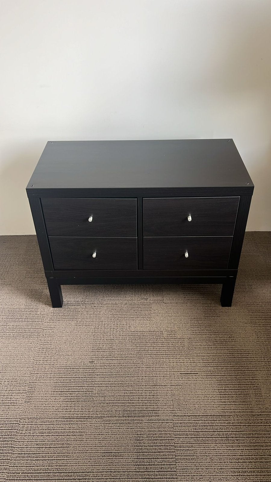 Zwart/bruin IKEA Kallax tv-meubel met lades, Zo goed als nieuw, Minder dan 100 cm, 25 tot 50 cm, Overige houtsoorten