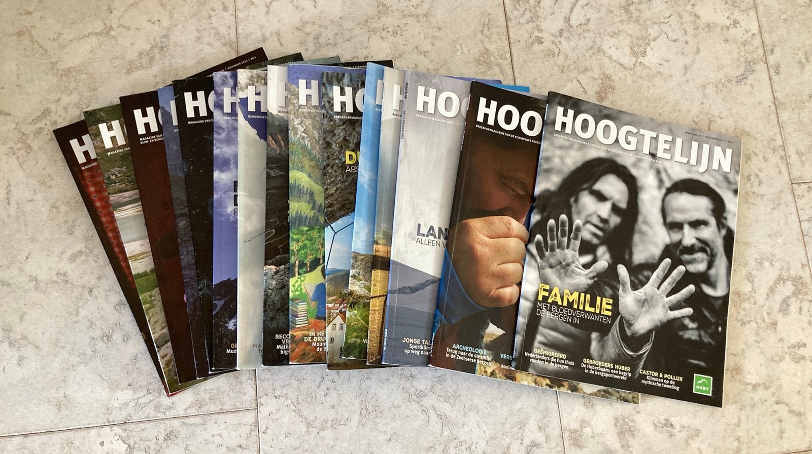 Hoogtelijn bergsport wandel klim magazine van NKBV, 15 stuks, Boeken, Ophalen of Verzenden, Gelezen
