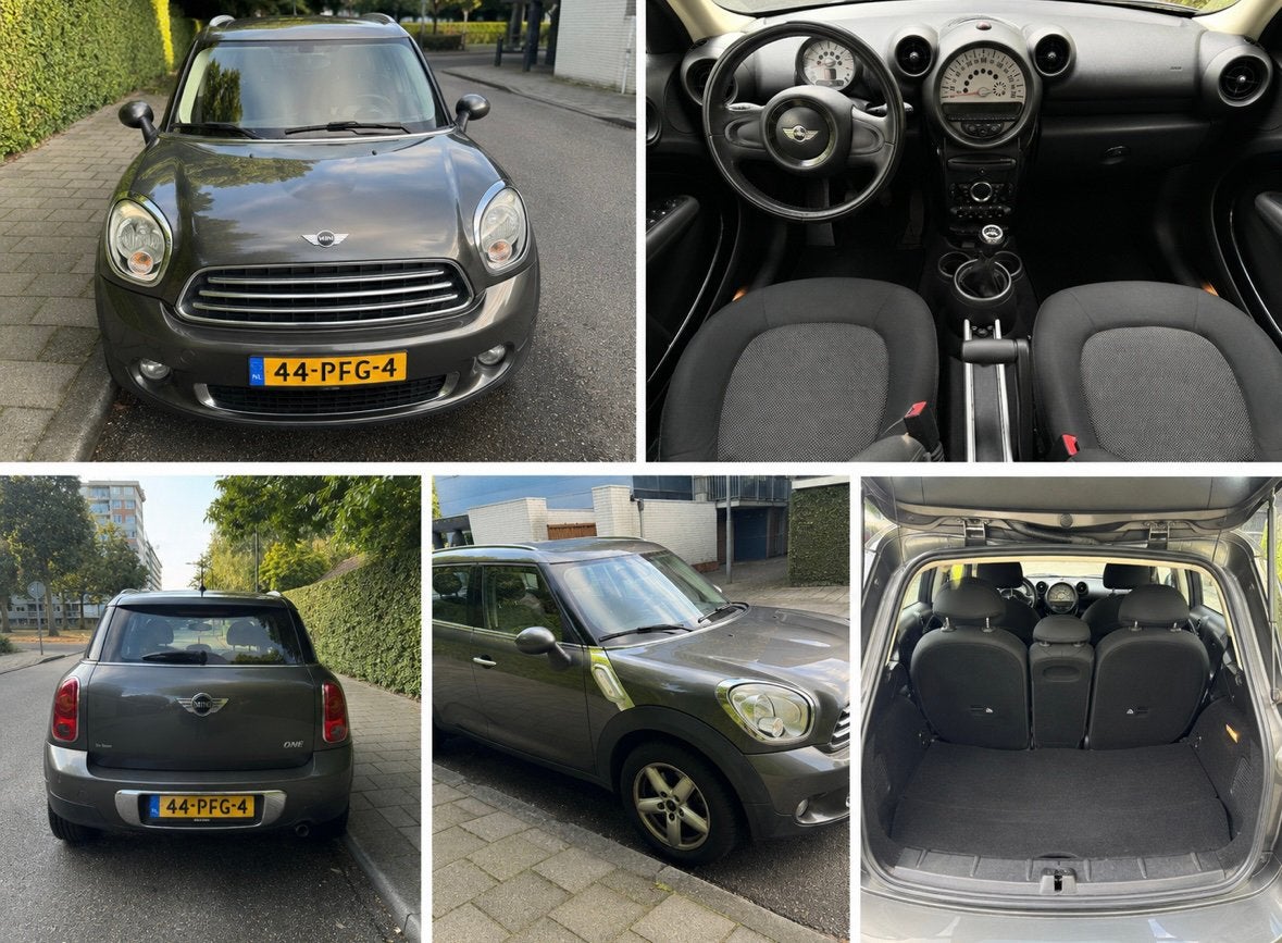 Mini Countryman 1.6 ONE 2011 NIEUWE DISSTRUBITIEKETTING, Auto's, Voorwielaandrijving, Start-stop-systeem, Zwart, Particulier