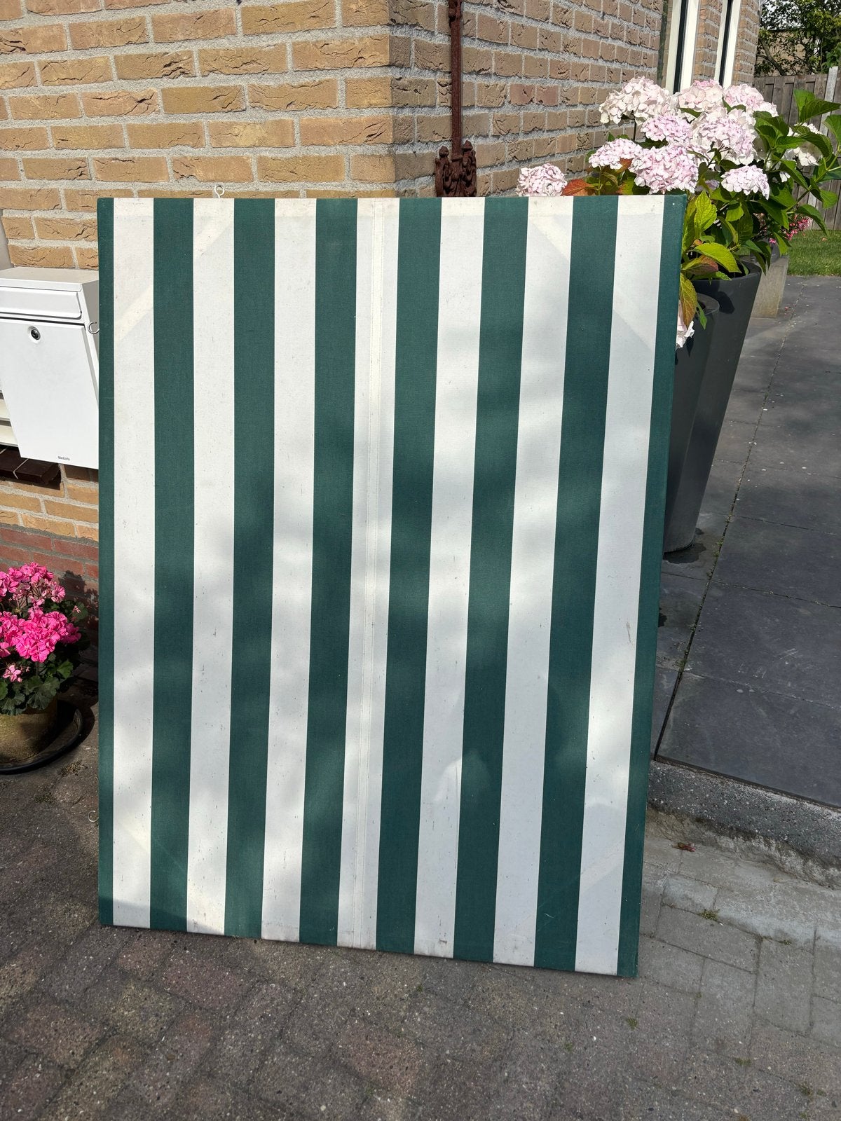 Markies groen/wit gestreept, Ophalen, Gebruikt, Minder dan 250 cm, Markies