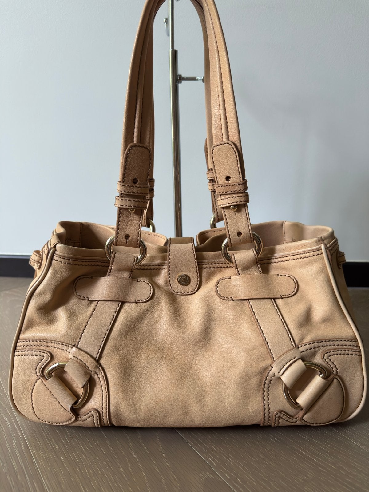 Vintage Celine handtas - Tijdloze elegantie, Verzenden, Gebruikt, Beige, Handtas