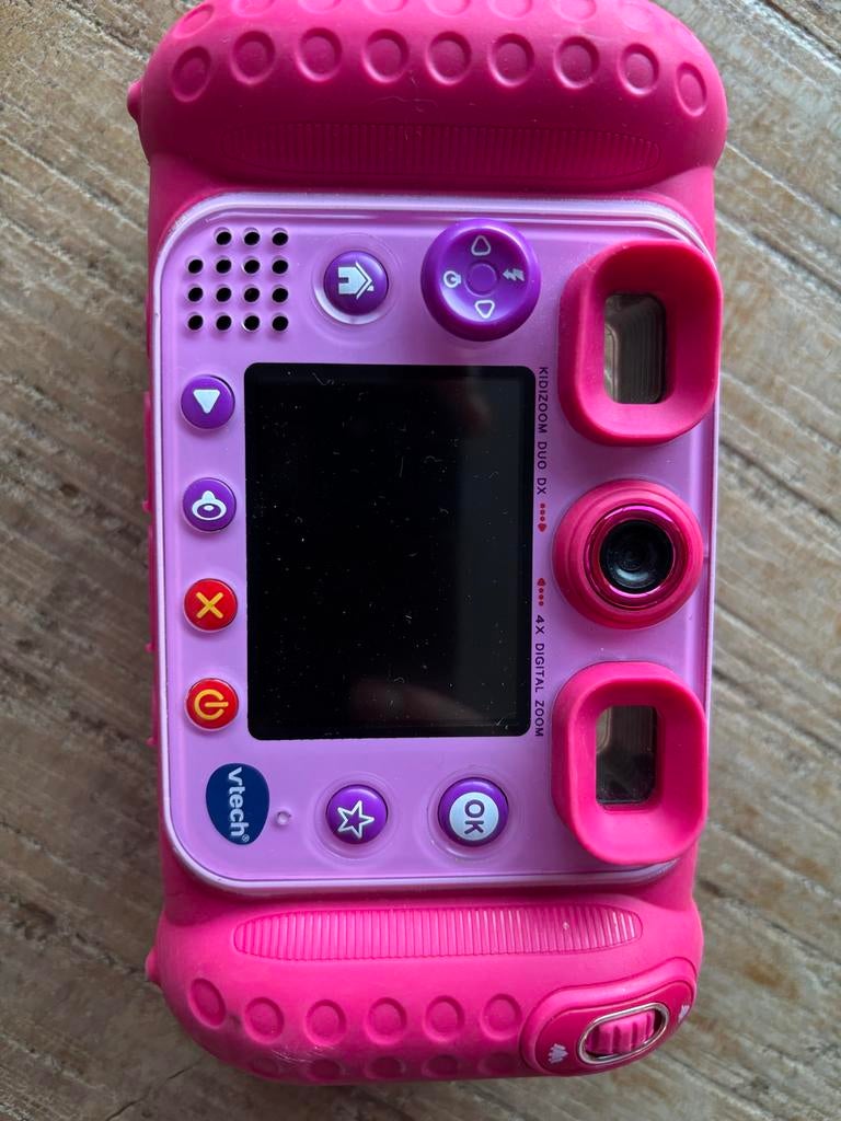VTech Kidizoom Duo DX - Roze kindercamera, Kinderen en Baby's, Speelgoed | Vtech, Ophalen, Zo goed als nieuw, 4 tot 6 jaar