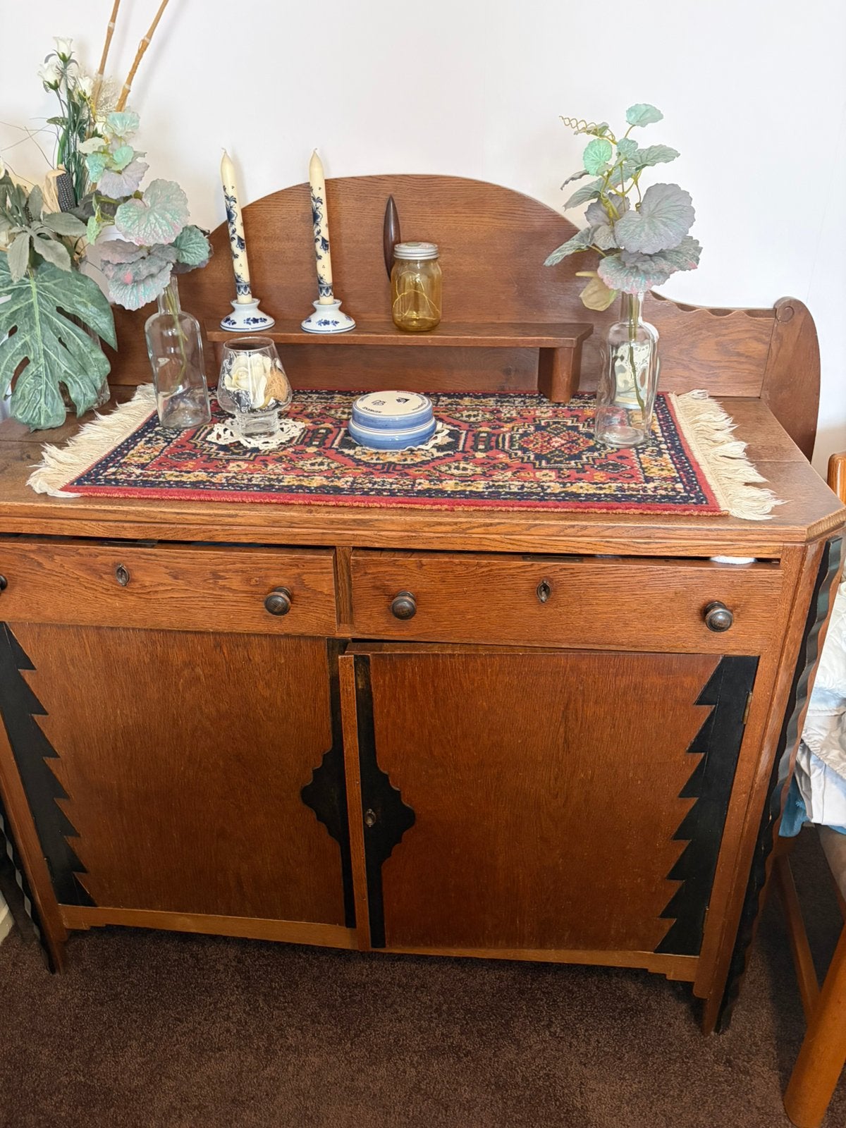 Commode kast eiken antiek, Ophalen, Zo goed als nieuw