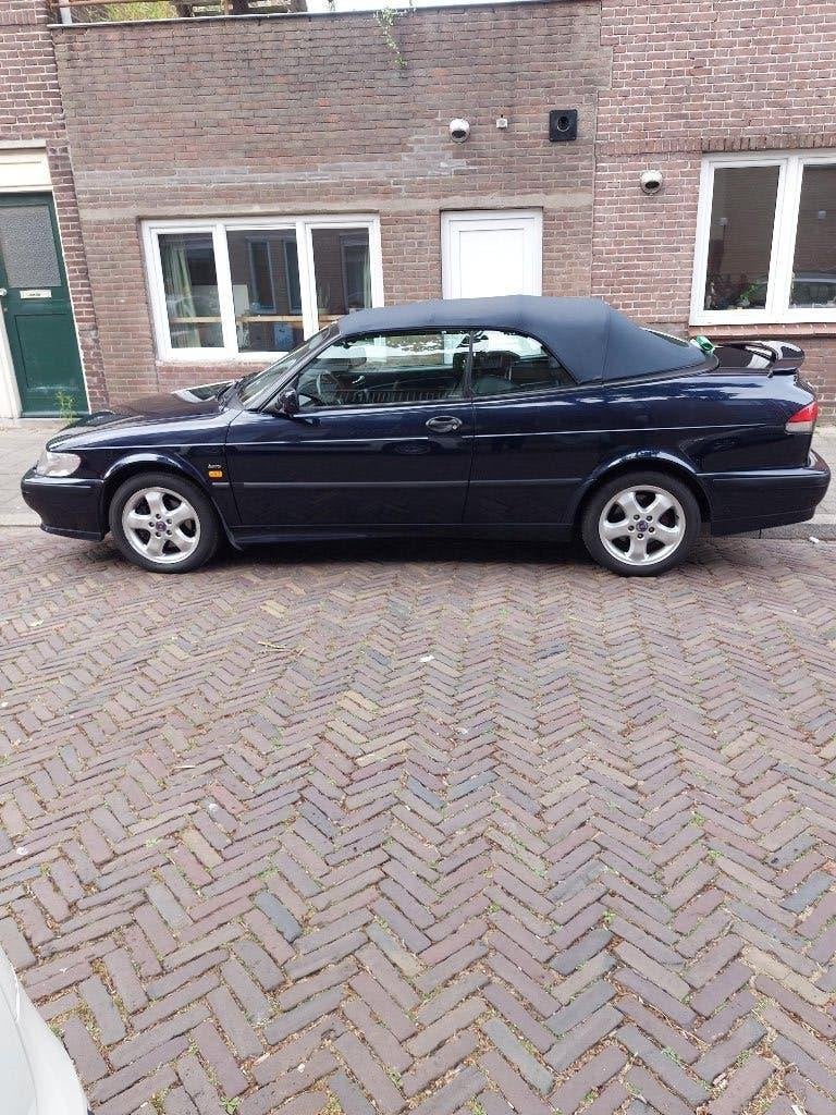 Saab 9-3 2.0 Turbo  Cabrio 2000 Blauw, Auto's, Saab, Voorwielaandrijving, 730 kg, Zwart, 4 cilinders