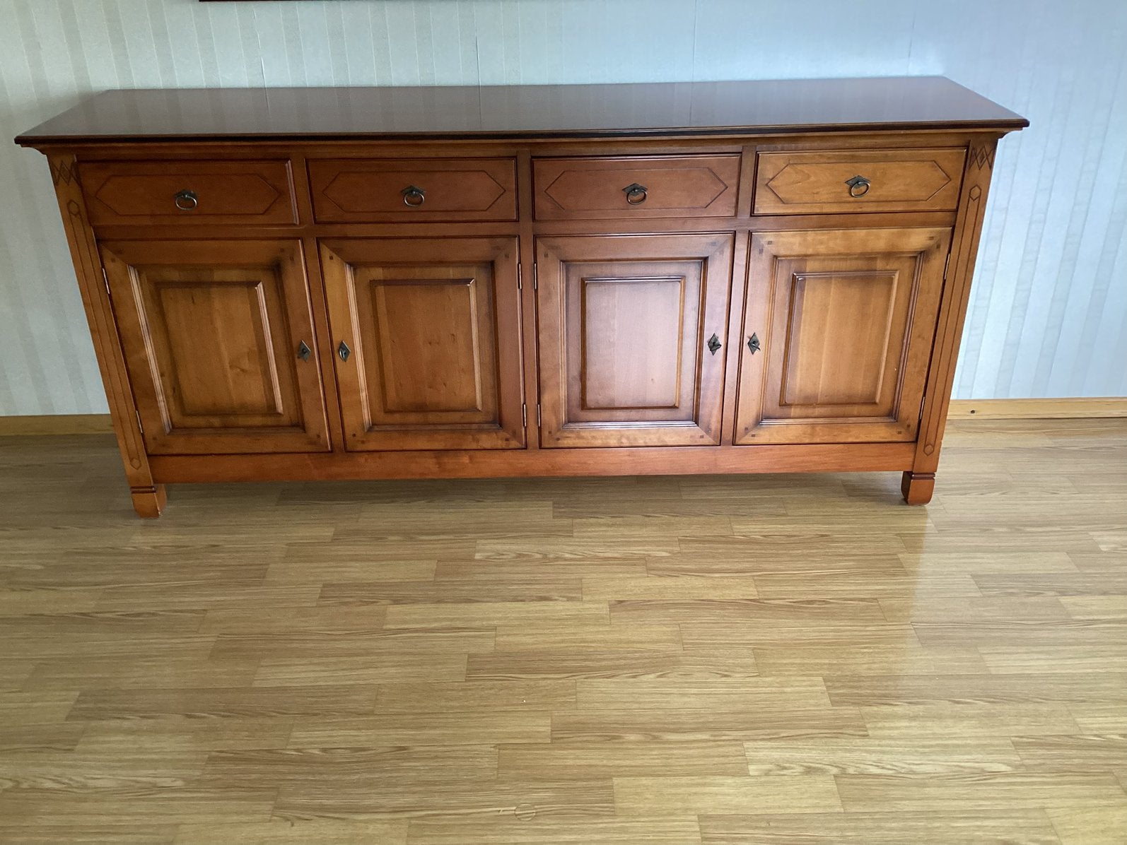 Dressoir, massief kersenhout, BxHxD 210x100x50cm, Ophalen, Zo goed als nieuw, 200 cm of meer, Kersenhout