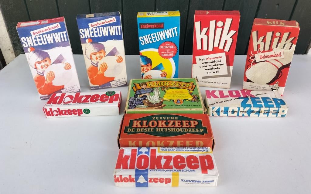 Oude verpakkingen van N.V. " de Klok" uit Heerde, Verzamelen, Ophalen of Verzenden, Zo goed als nieuw