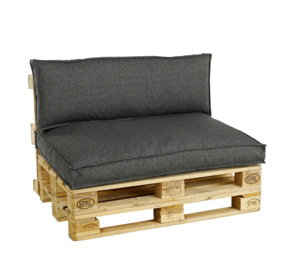 3 sets mooie palletkussens, antraciet, incl. hoes!, Tuin en Terras, Ophalen, Gebruikt, Textileen