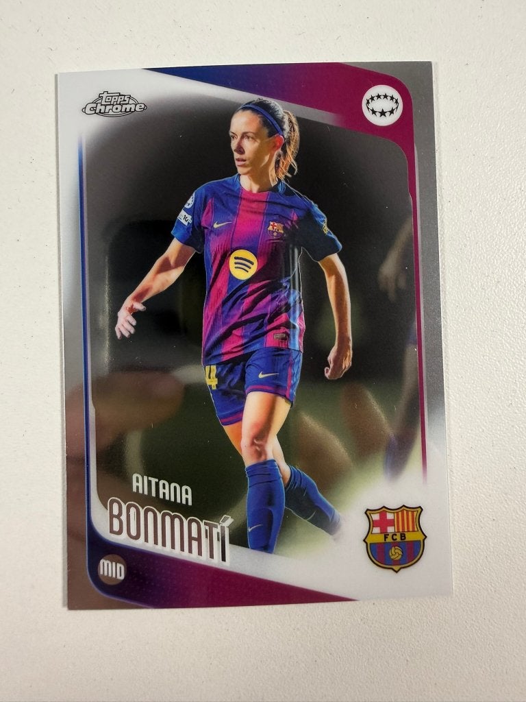 14 Aitana Bonmati Topps Women's Chrome 2025-26, Verzamelen, Ophalen of Verzenden, Nieuw, Buitenlandse clubs, Poster, Plaatje of Sticker