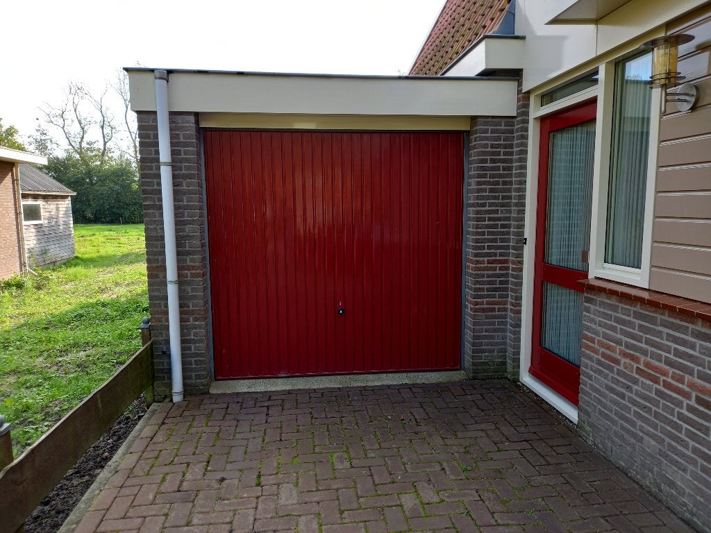 Te koop, Hörmann kanteldeur met motor, Ophalen, 120 cm of meer, Garagedeur, Zo goed als nieuw