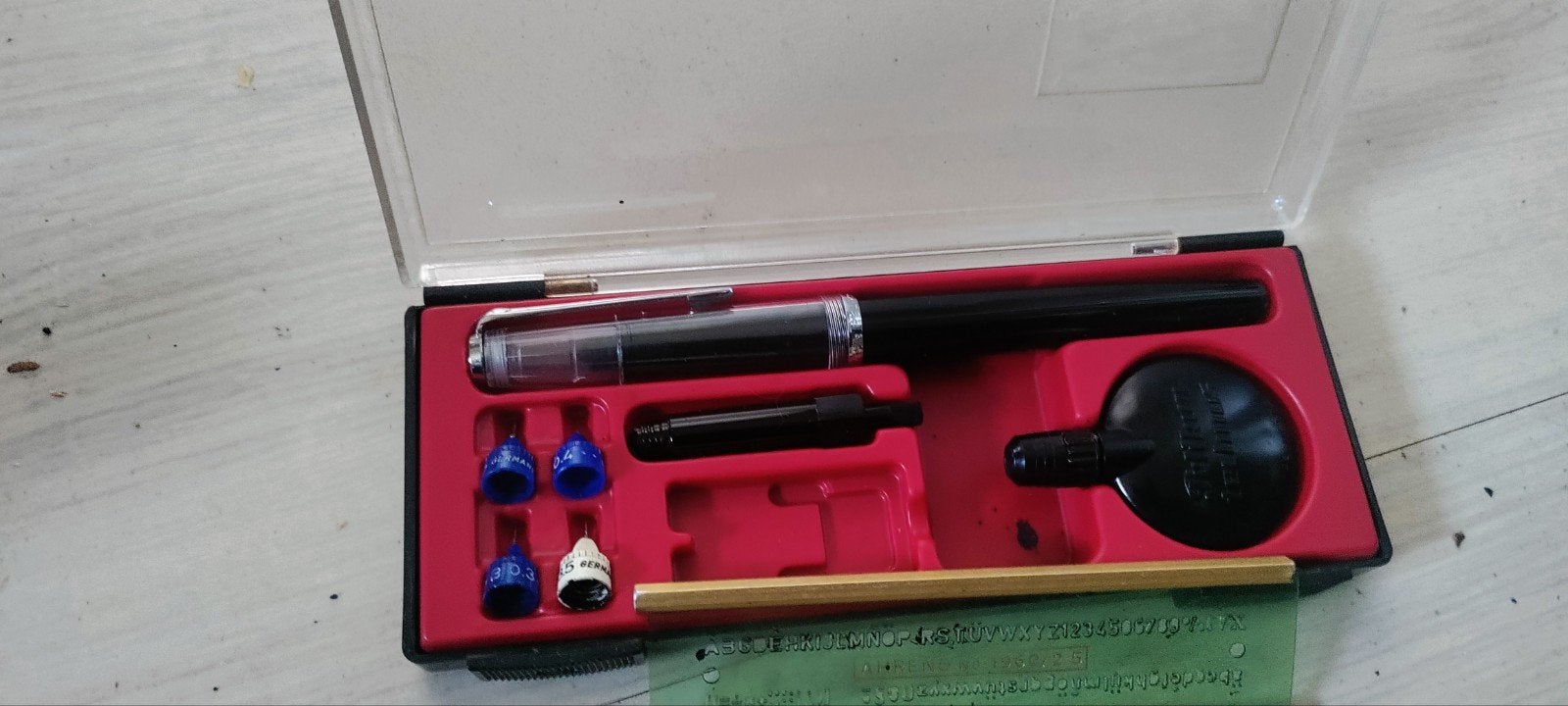 Pelikan Technos Vintage tekenset jaren 70/80, Ophalen of Verzenden