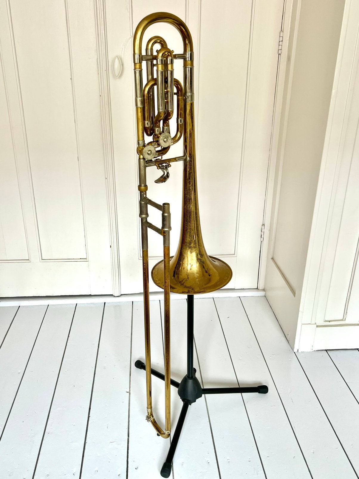 Bach Corporation 50B2 bastrombone, Muziek en Instrumenten, Ophalen of Verzenden, Zo goed als nieuw, Bas, Met koffer