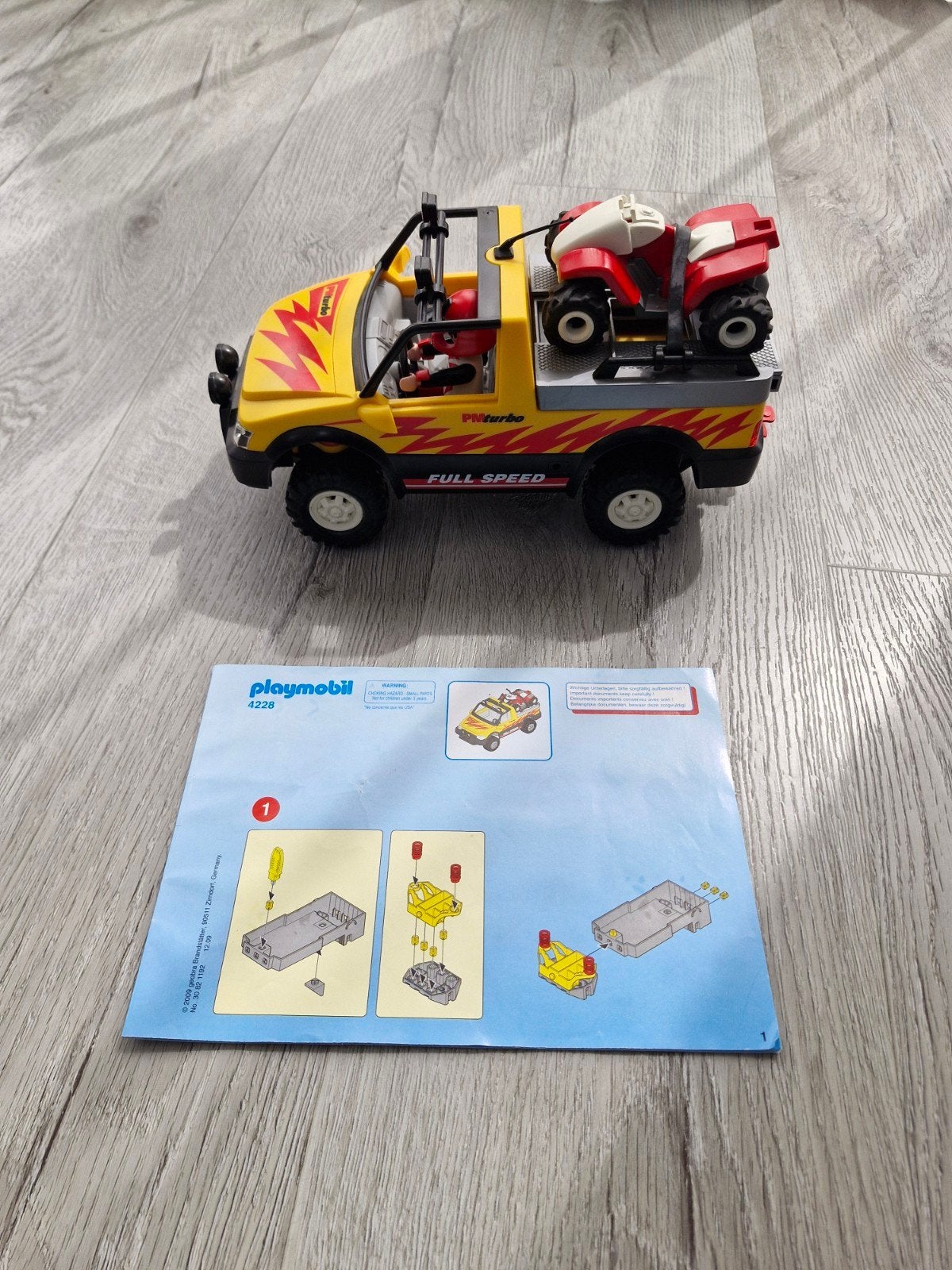 Playmobil 4228 Pick-up met quad en bestuurder, Ophalen of Verzenden, Zo goed als nieuw