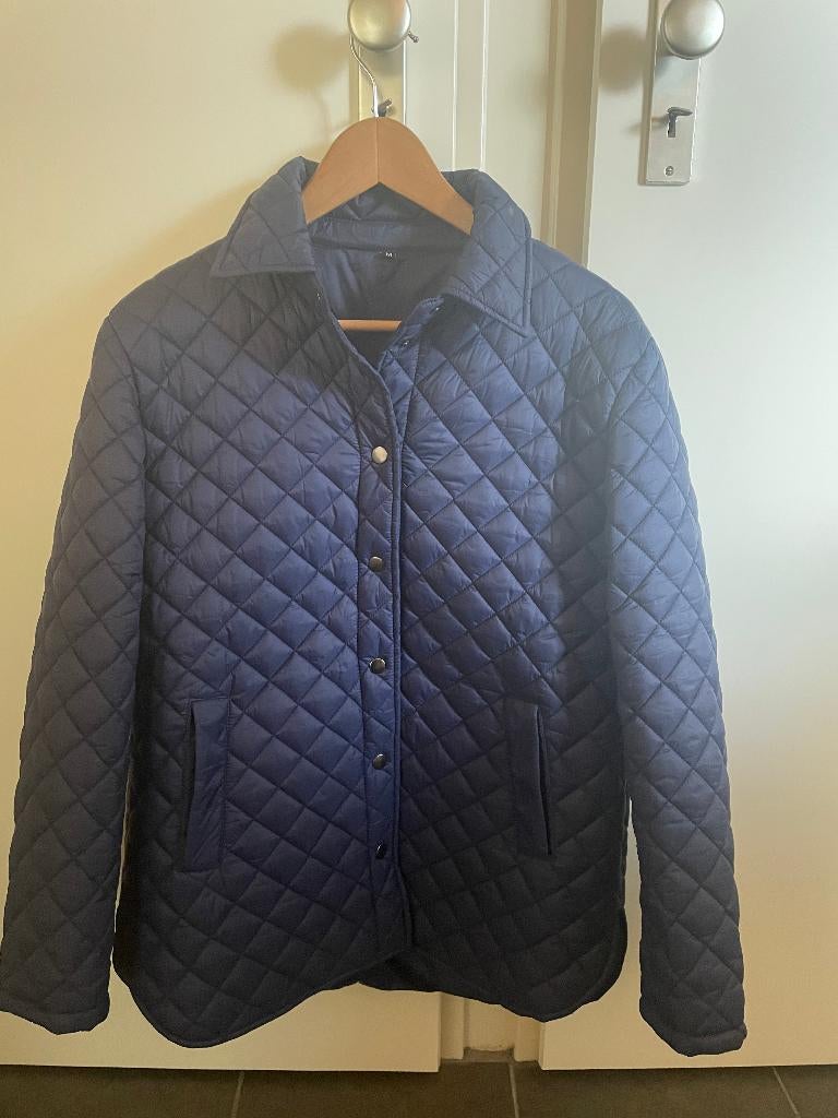 Mooie donkerblauwe jas maat M, Ophalen of Verzenden, Zo goed als nieuw, Maat 48/50 (M), Blauw