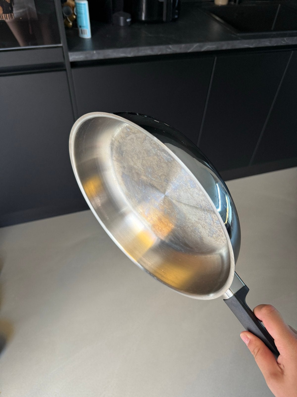Berghoff GEM Koekenpan RVS 28 cm - Geschikt voor Inductie, Koekenpan, Ophalen of Verzenden, Zo goed als nieuw, Rvs