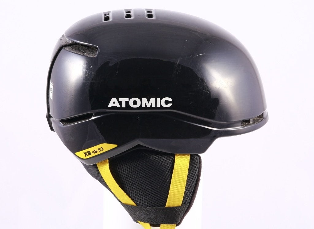 48 49 50 51 52 kinder ski helm ATOMIC FOUR JR, black/yellow, Gebruikt, Verzenden, Overige typen, Carve