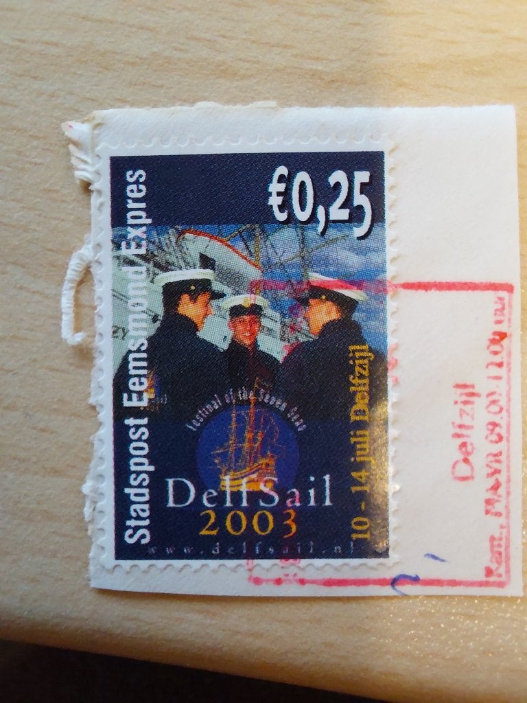 Stadspost Eemsmond Expres Delfsail 2003, Ophalen of Verzenden, Gestempeld