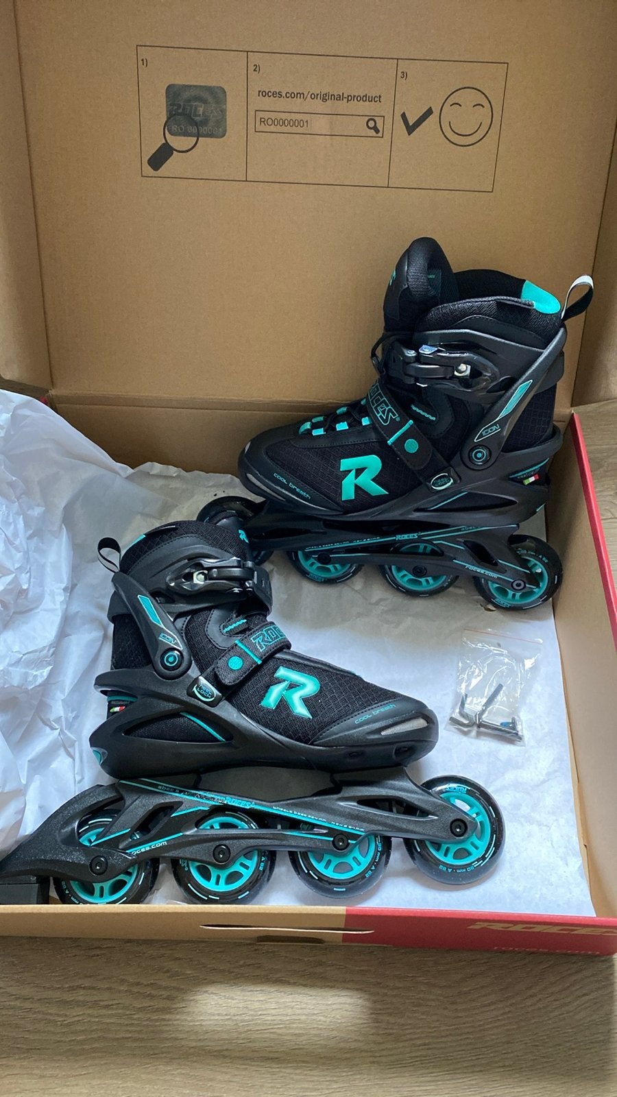 Roces Inlineskates - Zwart/Turquoise - Maat 40, Sport en Fitness, Skeelers, Ophalen, Nieuw, Overige typen, Overige merken