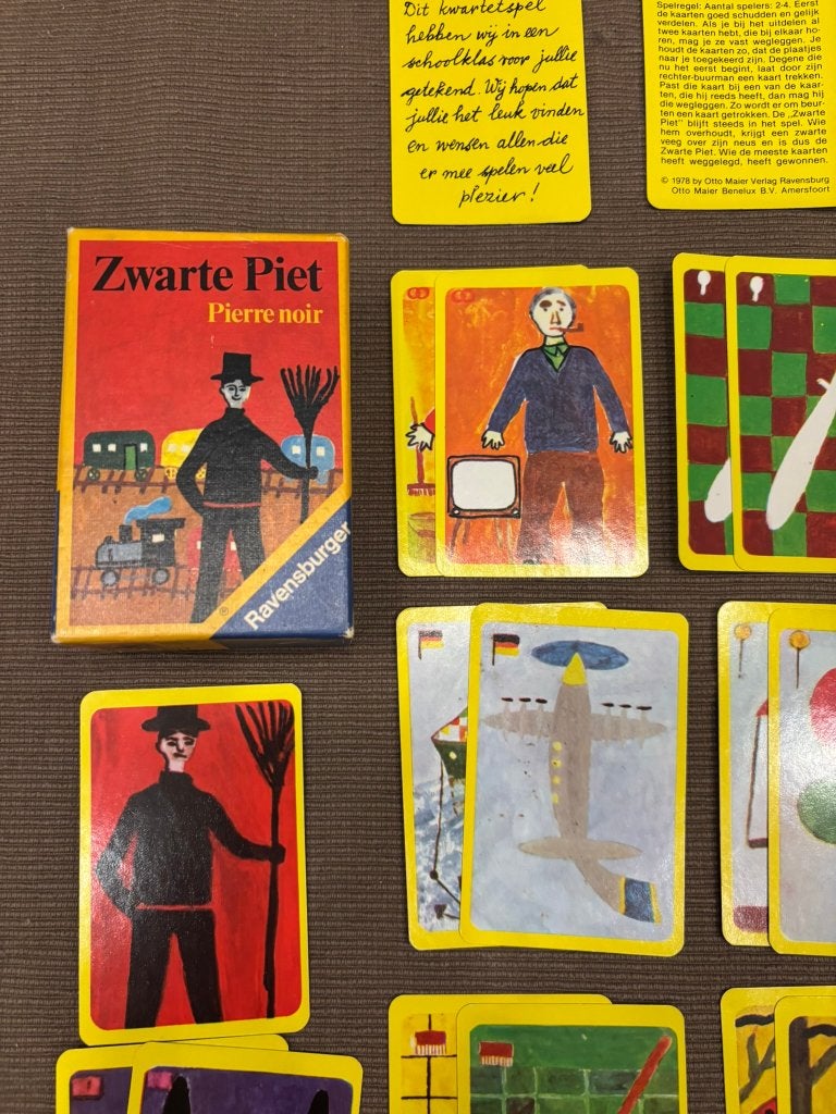 Zwarte piet kaartspel ravensburger vintage pierre noir 1978!, Hobby en Vrije tijd, Gezelschapsspellen | Kaartspellen, Vijf spelers of meer