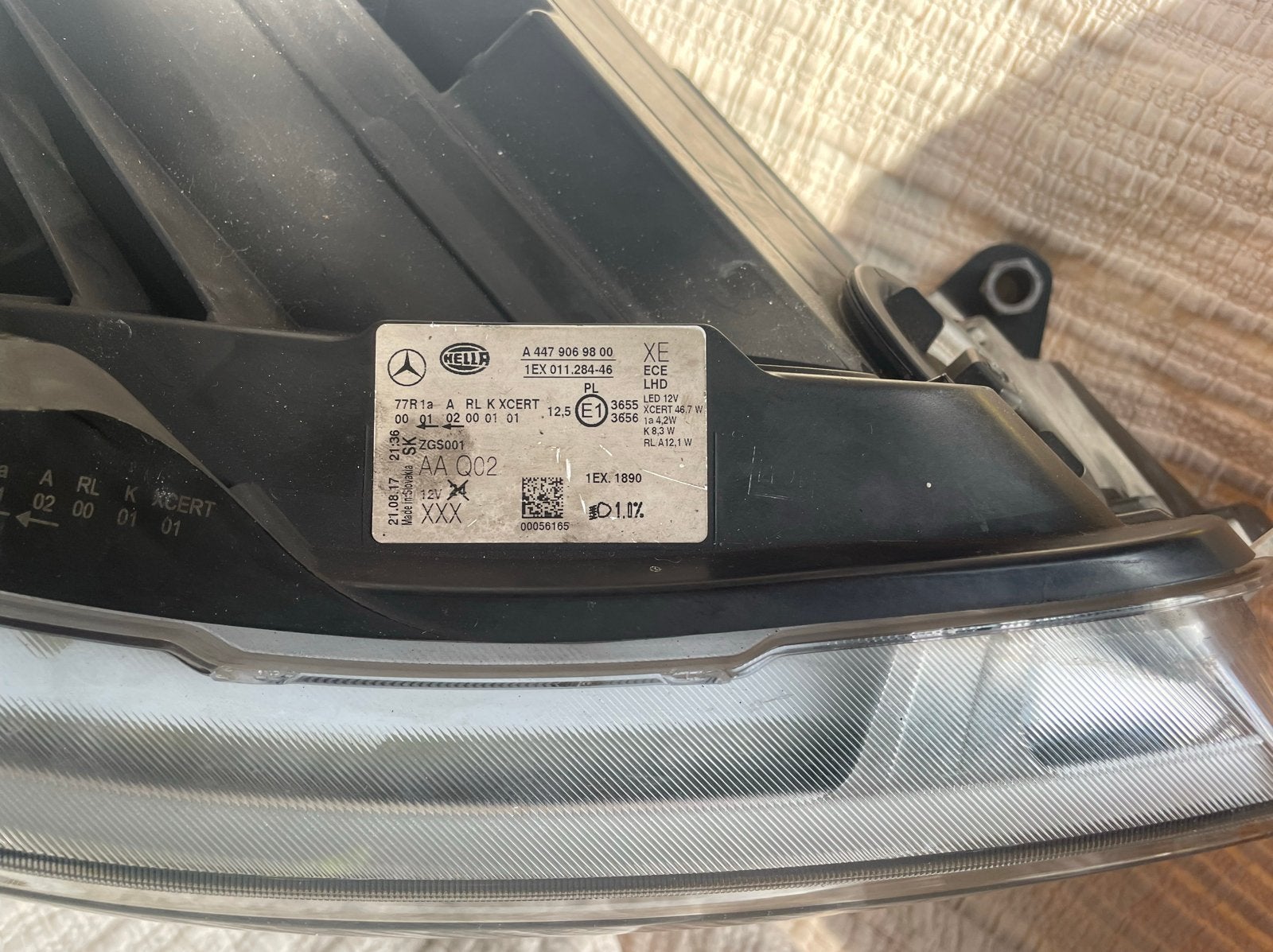 Koplampen Mercedes V-Klasse W447 / Vito (links en rechts), Ophalen of Verzenden, Gebruikt, Mercedes-Benz