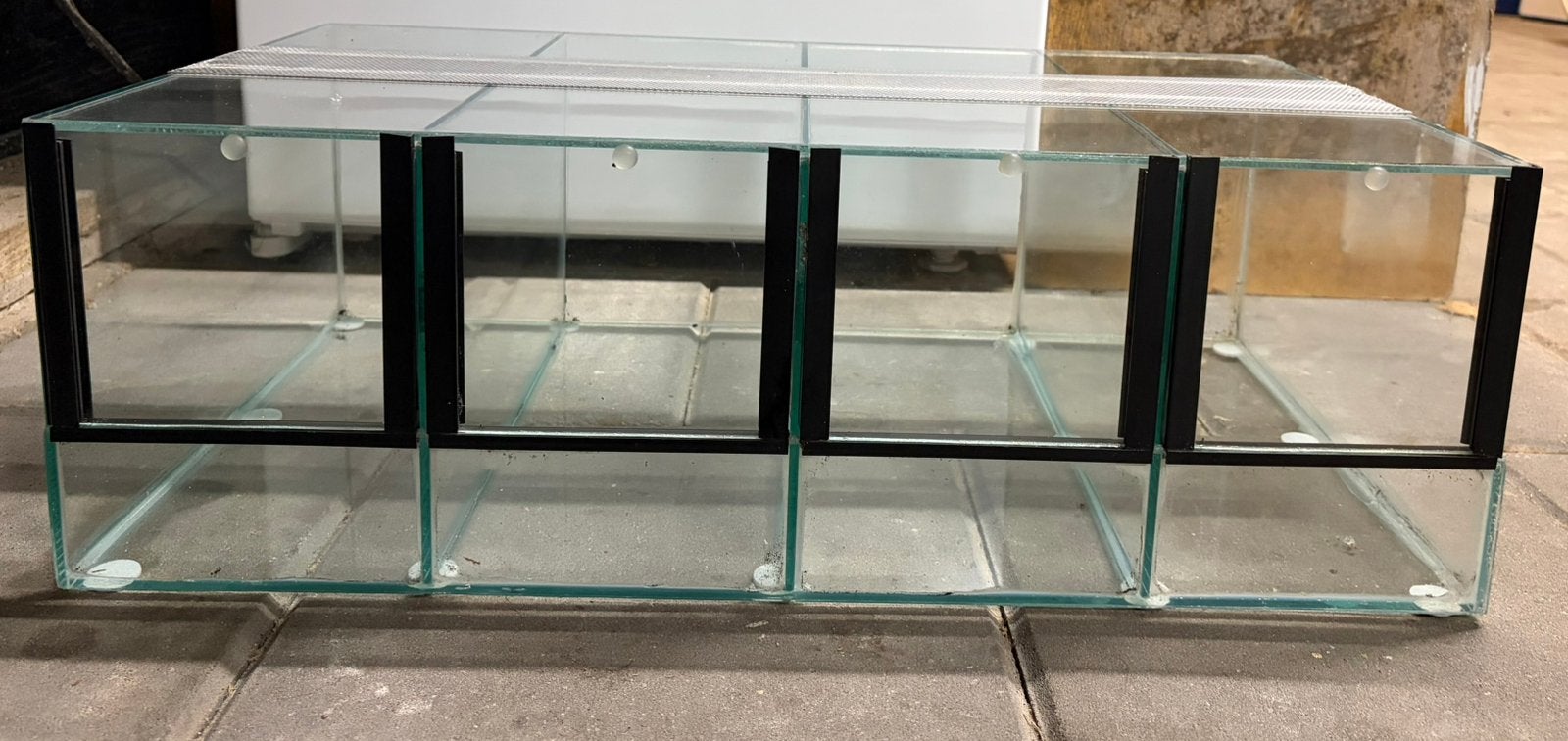 4 vaks terrarium straat, Dieren en Toebehoren, Ophalen, Zo goed als nieuw, Terrarium of Paludarium