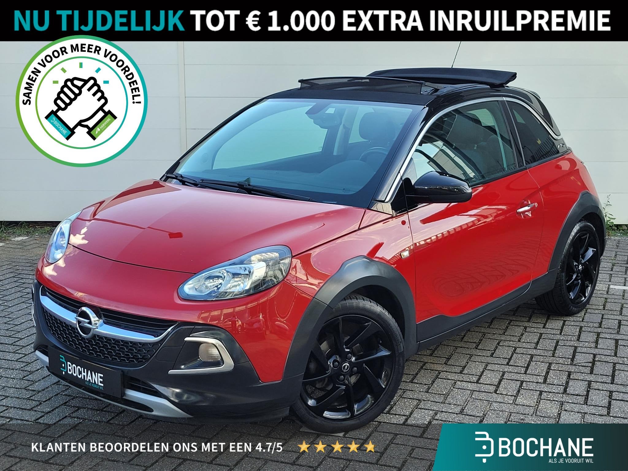Opel ADAM 1.0 Turbo Rocks | Elektrisch Vouwdak | Navigatie |, Auto's, ADAM, 1041 kg, Met garantie (alle), 4 stoelen