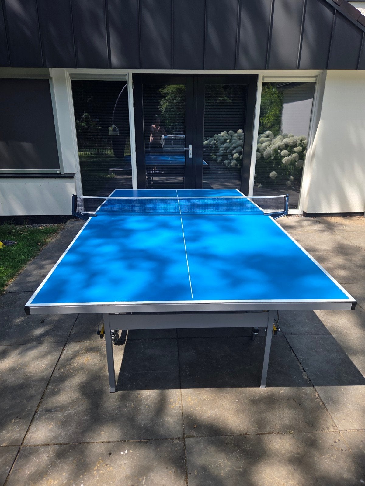 Gebruikte tafeltennistafel - Ideaal voor buiten, Sport en Fitness, Tafeltennis, Ophalen, Gebruikt, Tafel Outdoor, Verrijdbaar