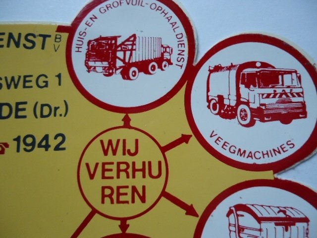 sticker oud Zuidwolde DAF truck ONR drenthe de wolden retro, Verzenden, Zo goed als nieuw, Bedrijf of Vereniging