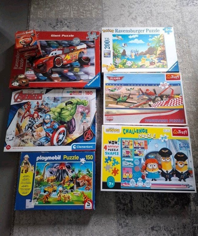 Leuke set puzzels 7 stuks, Ophalen of Verzenden, Meer dan 50 stukjes, 6 jaar of ouder