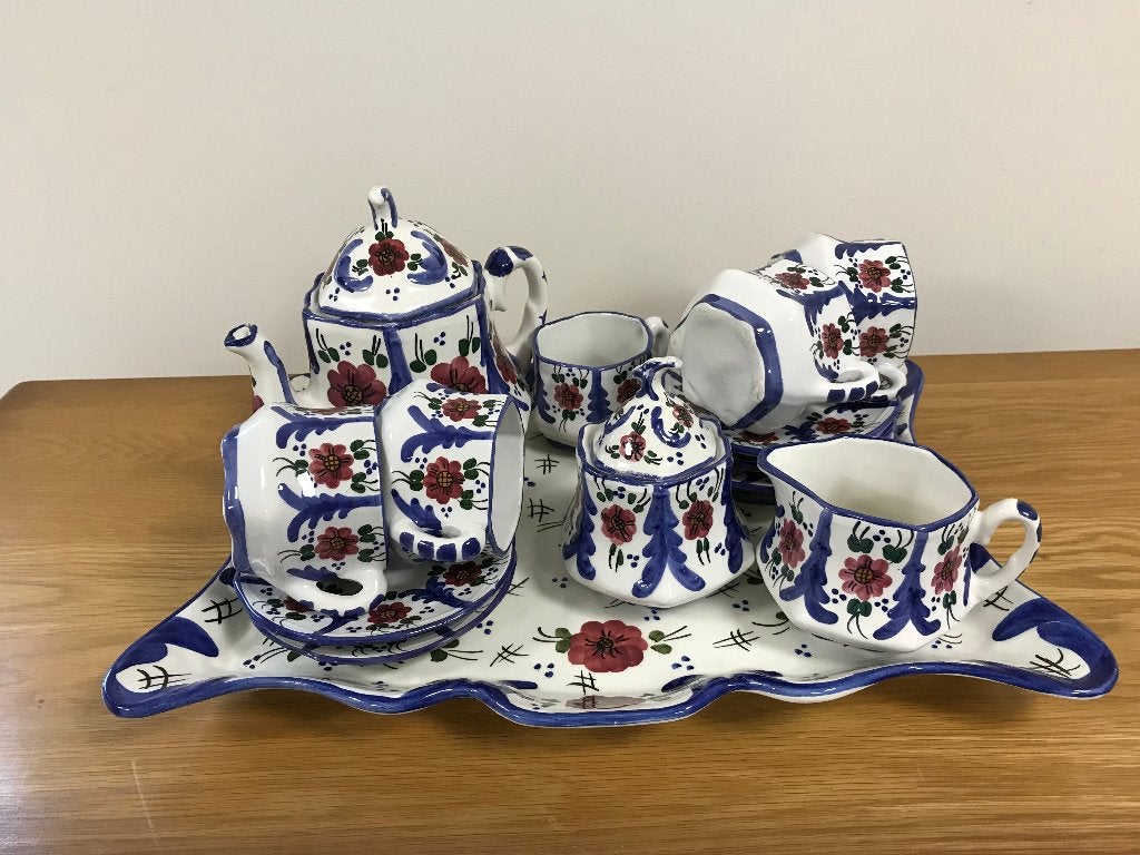 theeservies vintage, Ophalen of Verzenden, Zo goed als nieuw, Aardewerk, Overige stijlen