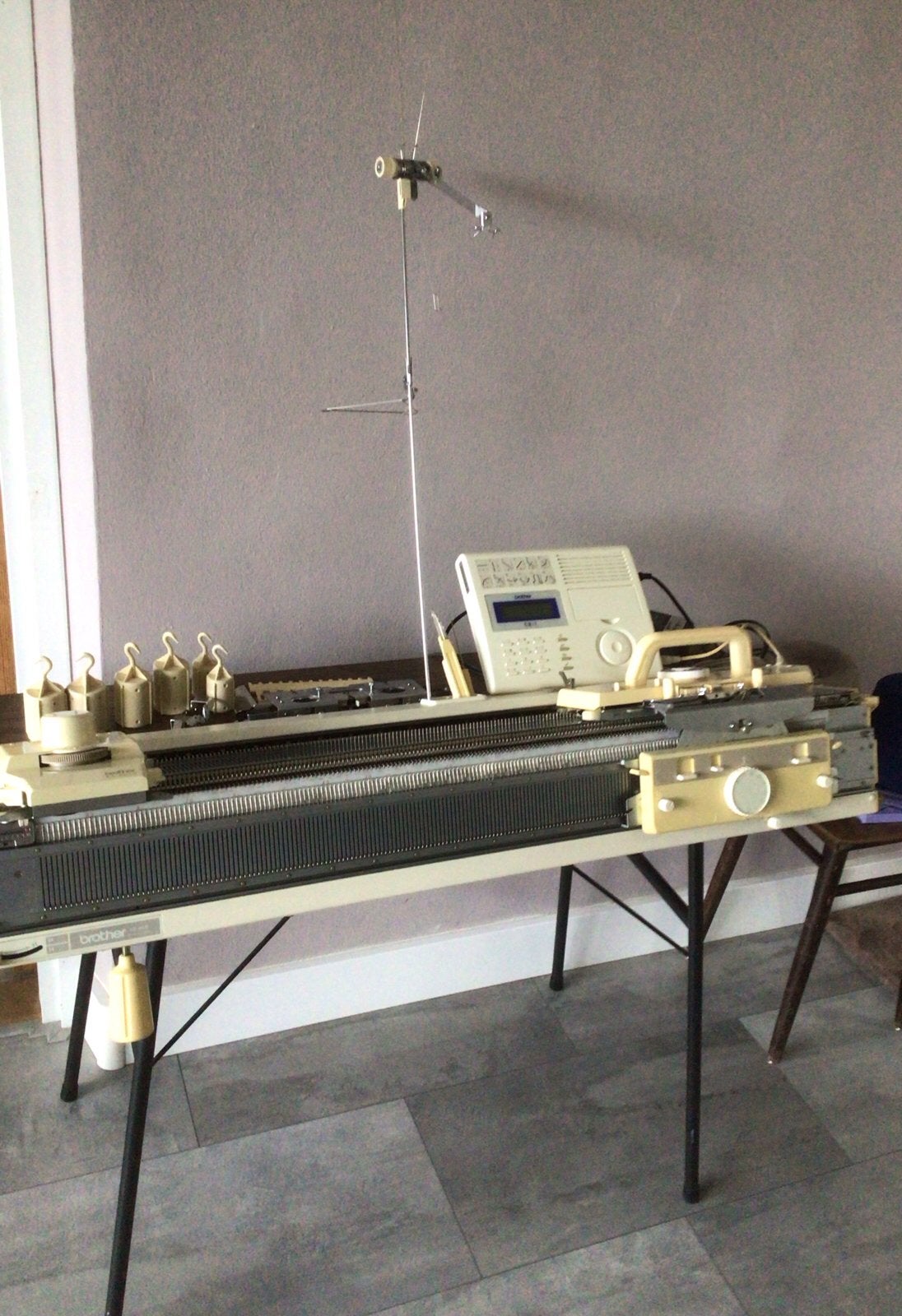 Brother KH-970/KR-850 Elektronische Breimachine Compleet, Ophalen, Gebruikt, Breien, Machine