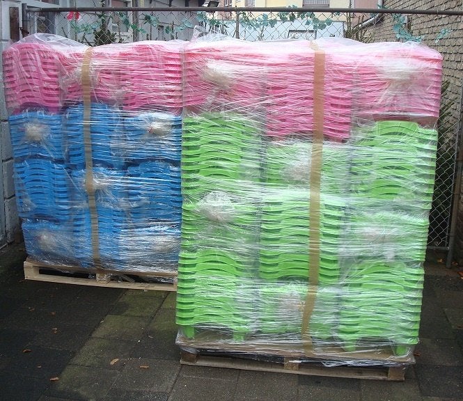 Sleeën kunststof met rem Grote partijen div. kleuren, Ophalen, Rem, Nieuw