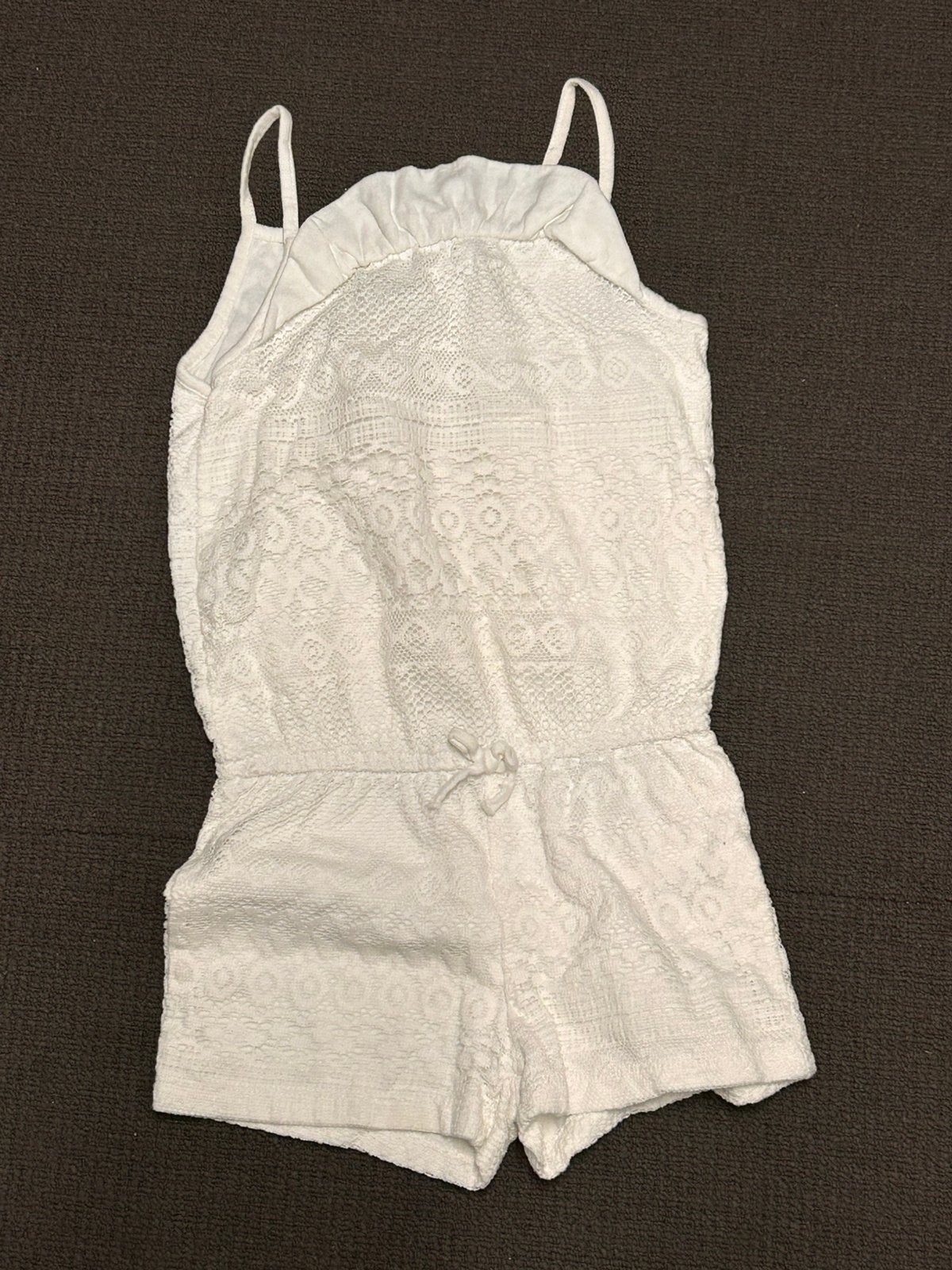 Jumpsuite maat 122-128 wit, Kinderen en Baby's, Ophalen of Verzenden, Zo goed als nieuw, Meisje, Jurk of Rok