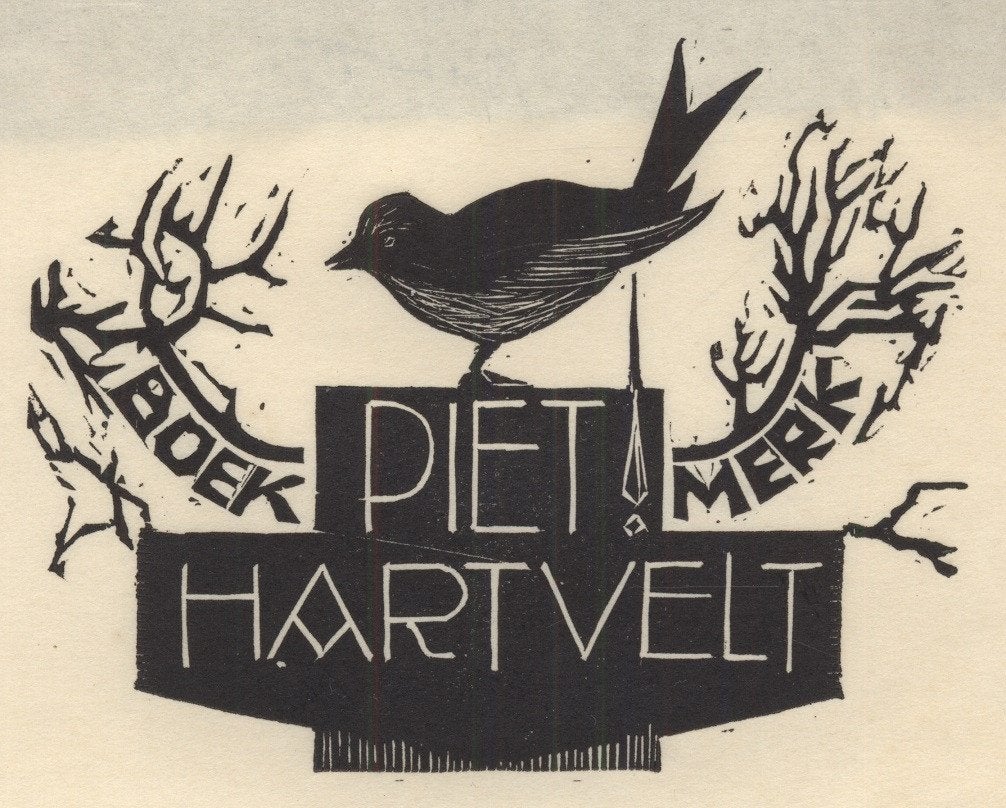 0267 Ex Libris Nederland : Dirk Govert van Luijn, 1926, Verzenden, Ex libris