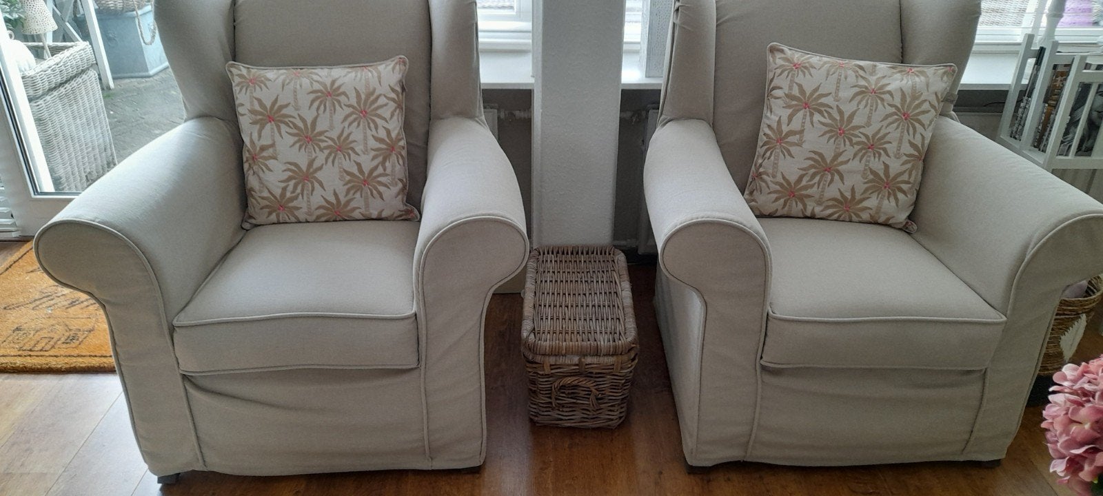 2x Rivera Maison Fauteuil, Ophalen, Gebruikt, 75 tot 100 cm, Stof