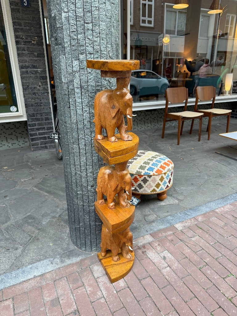 SALE: Antieke, vintage houten bijzettafeltjes, console, Ophalen