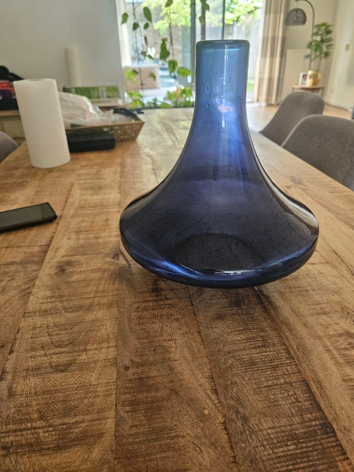 Glazen lampenkap, Ophalen