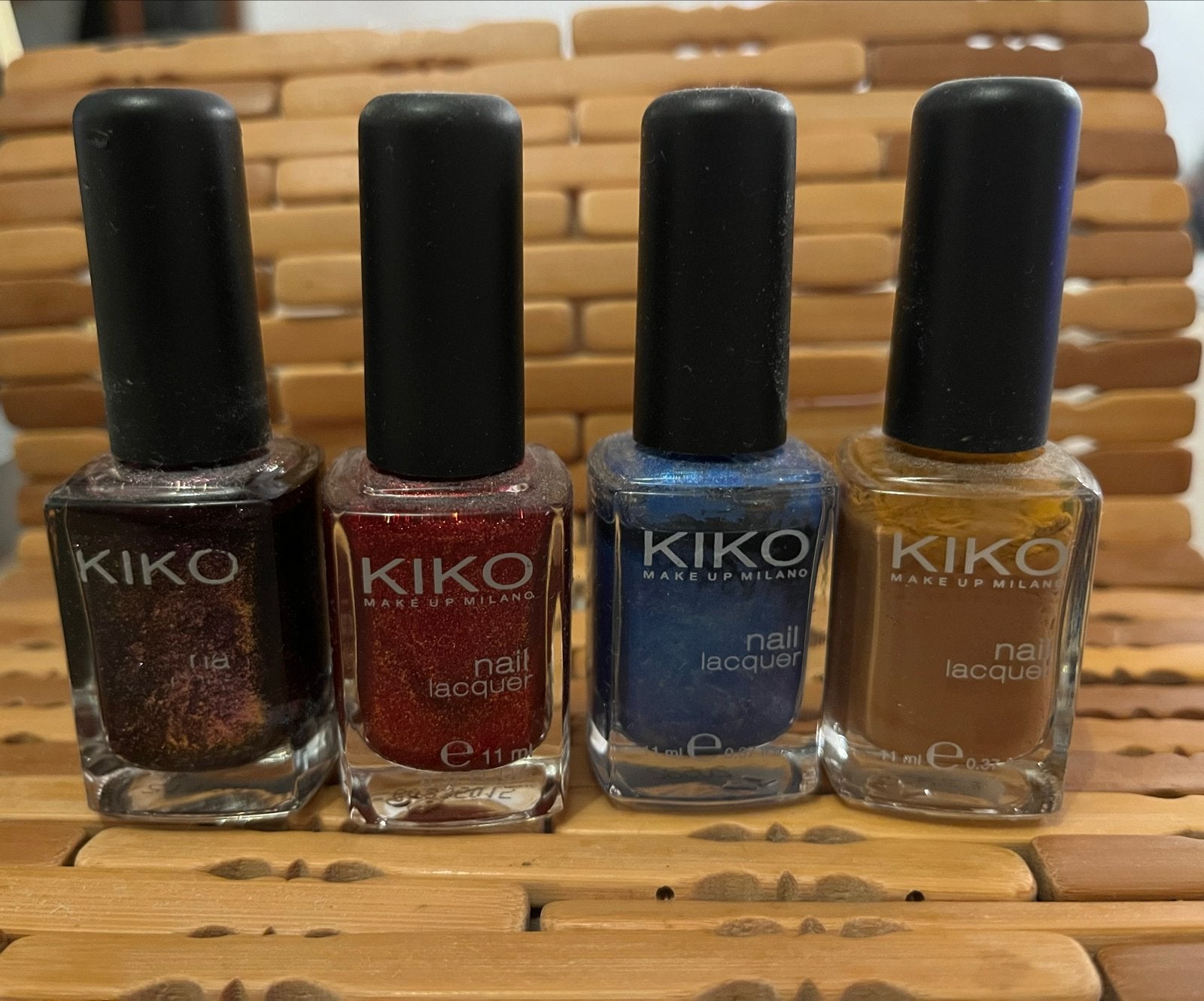 KIKO Make Up Milano nagellakjes. 4 stuks, Overige kleuren, Ophalen of Verzenden, Zo goed als nieuw, Handen en Nagels