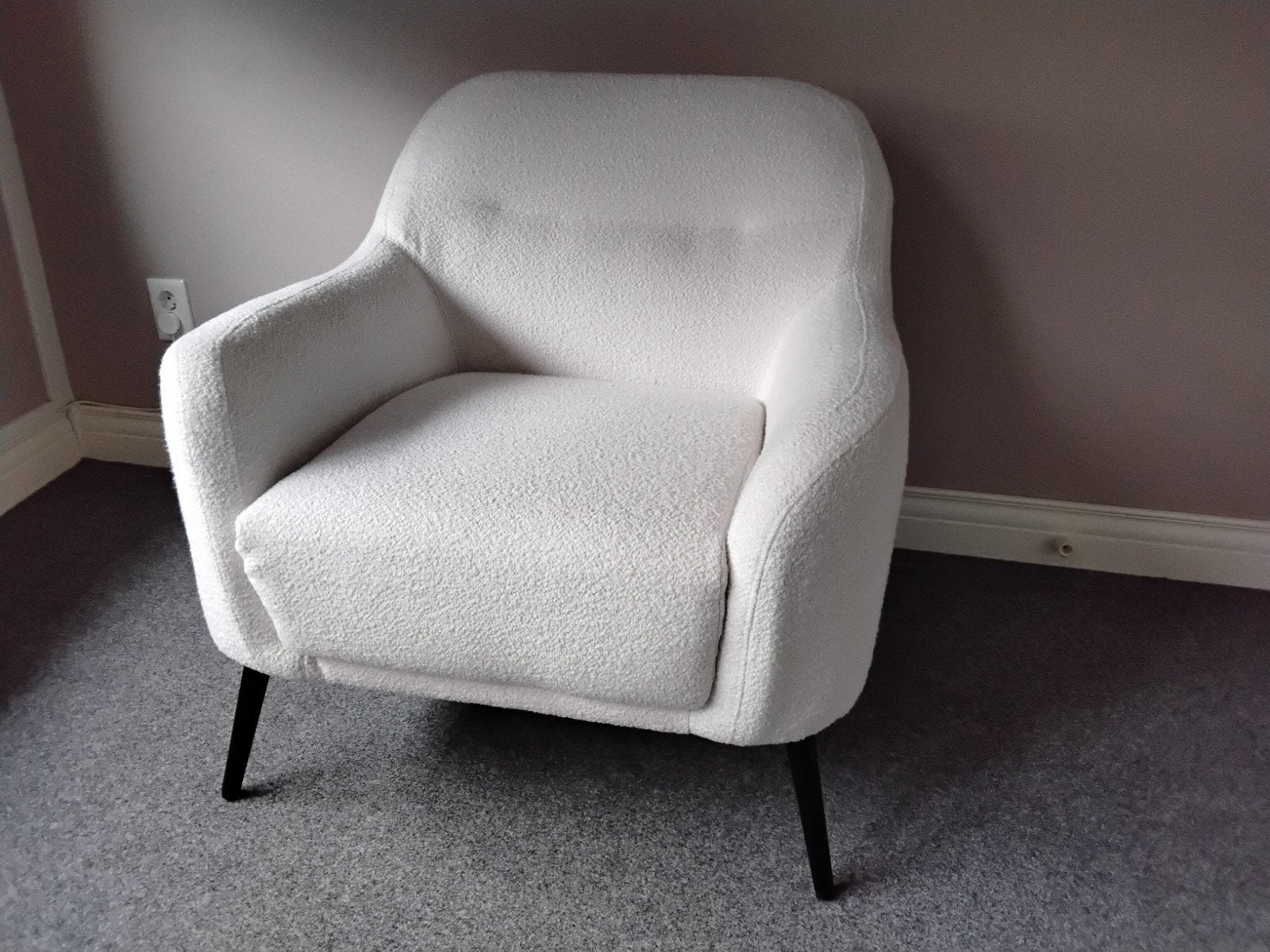 Te koop crème kleurige fauteuil, Huis en Inrichting, Fauteuils, Ophalen, Zo goed als nieuw, 75 tot 100 cm, 50 tot 75 cm