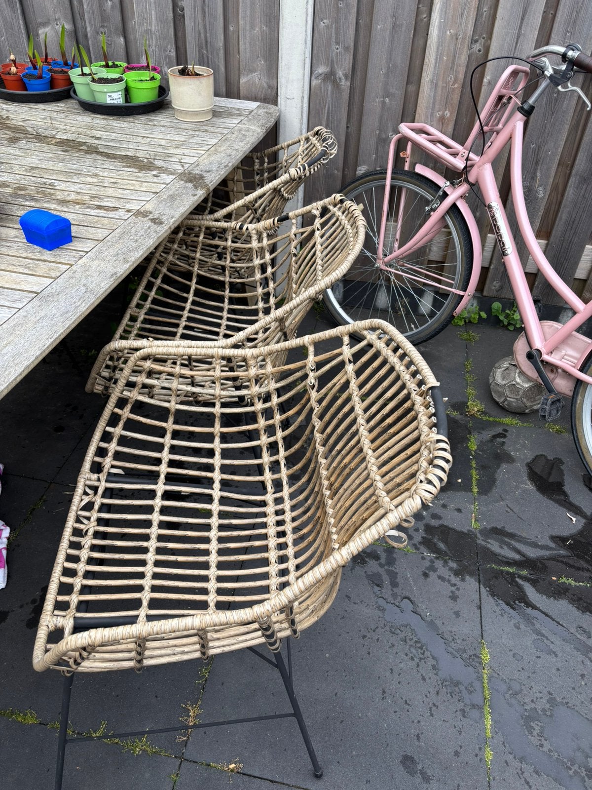 6 tuinstoelen van jysk, Ophalen, Gebruikt