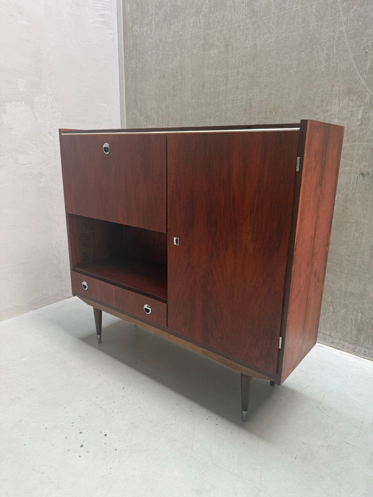 Vintage Fristho Highboard Jaren '60 Palissanderfineer, Ophalen, Gebruikt, X, X