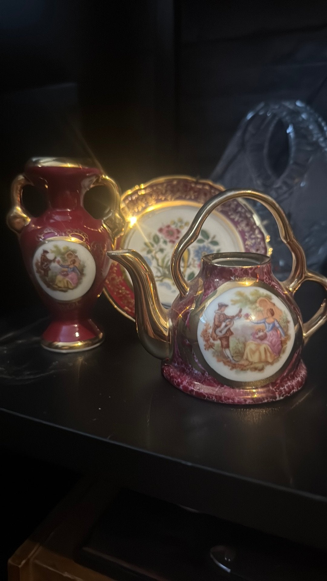 Limoges Frans miniatuur theeserviesje, Ophalen