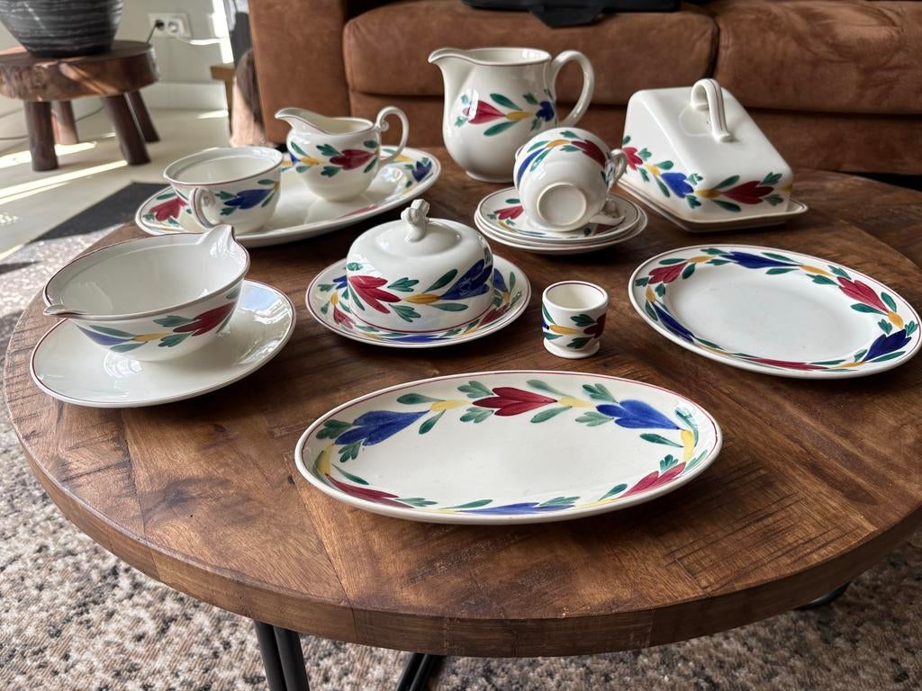 Petrus Regout Maastricht Boerenbont servies, Antiek en Kunst, Antiek | Servies los, Ophalen