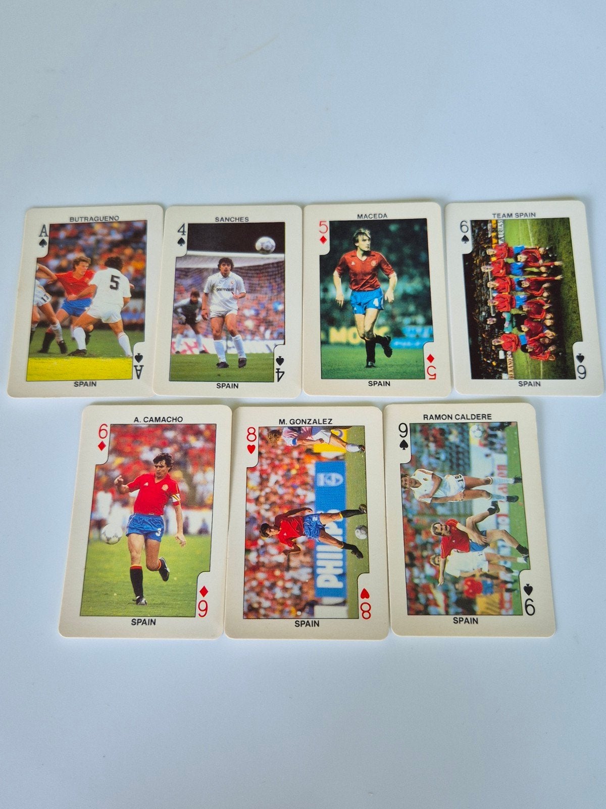 Vintage Voetbal Speelkaarten Spanje - Jaren '80 Collectie, Verzamelen, Ophalen of Verzenden, Zo goed als nieuw, Buitenlandse clubs