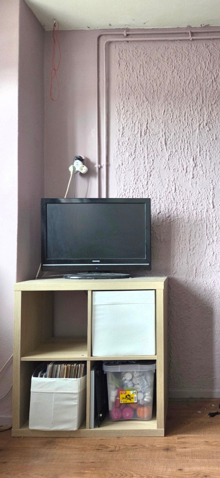 Kallax kast 4 vakken - eiken kleur, Huis en Inrichting, Kasten | Wandmeubels, Ophalen of Verzenden, Zo goed als nieuw, Minder dan 150 cm